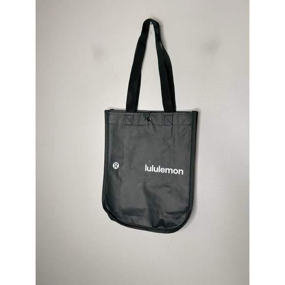 Lululemon Reusable Tote Shopping Bag Lunch Green Yoga Logo - Picture 2 of 8
